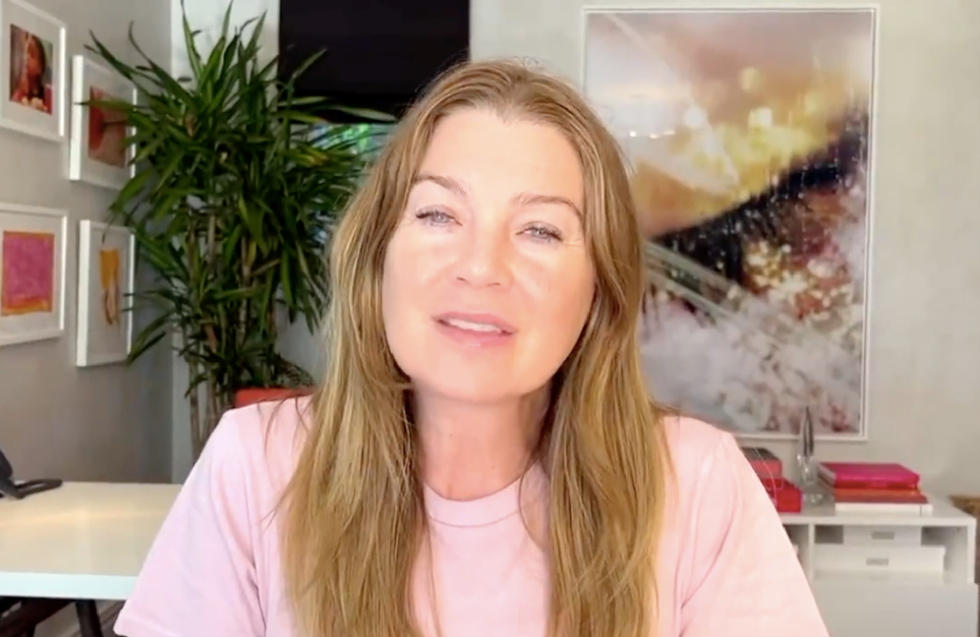 Actor Ellen Pompeo as part of the Grey's Anatomy Cast PSA. 