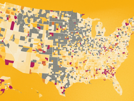 Map of the US showing contraceptive access gaps